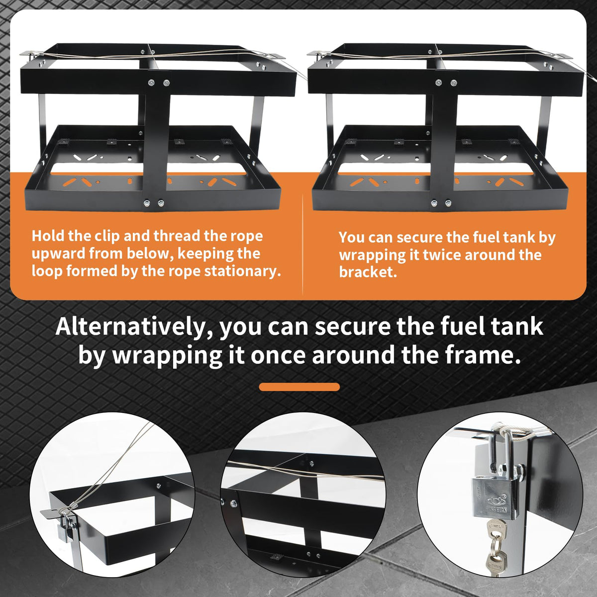 5 Gallon Fuel Jug Holder with Lock A32005