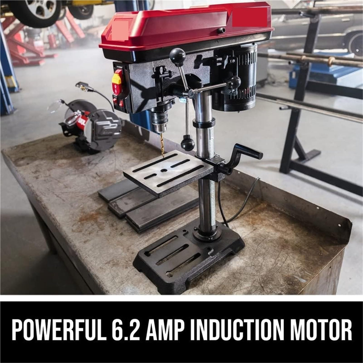 10 In. 5-Speed Benchtop Drill Press with Work Light V2855