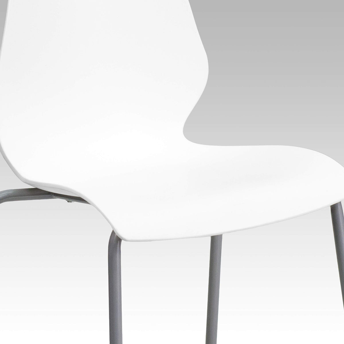 White Plastic Stacking Chairs Set of 5 X690