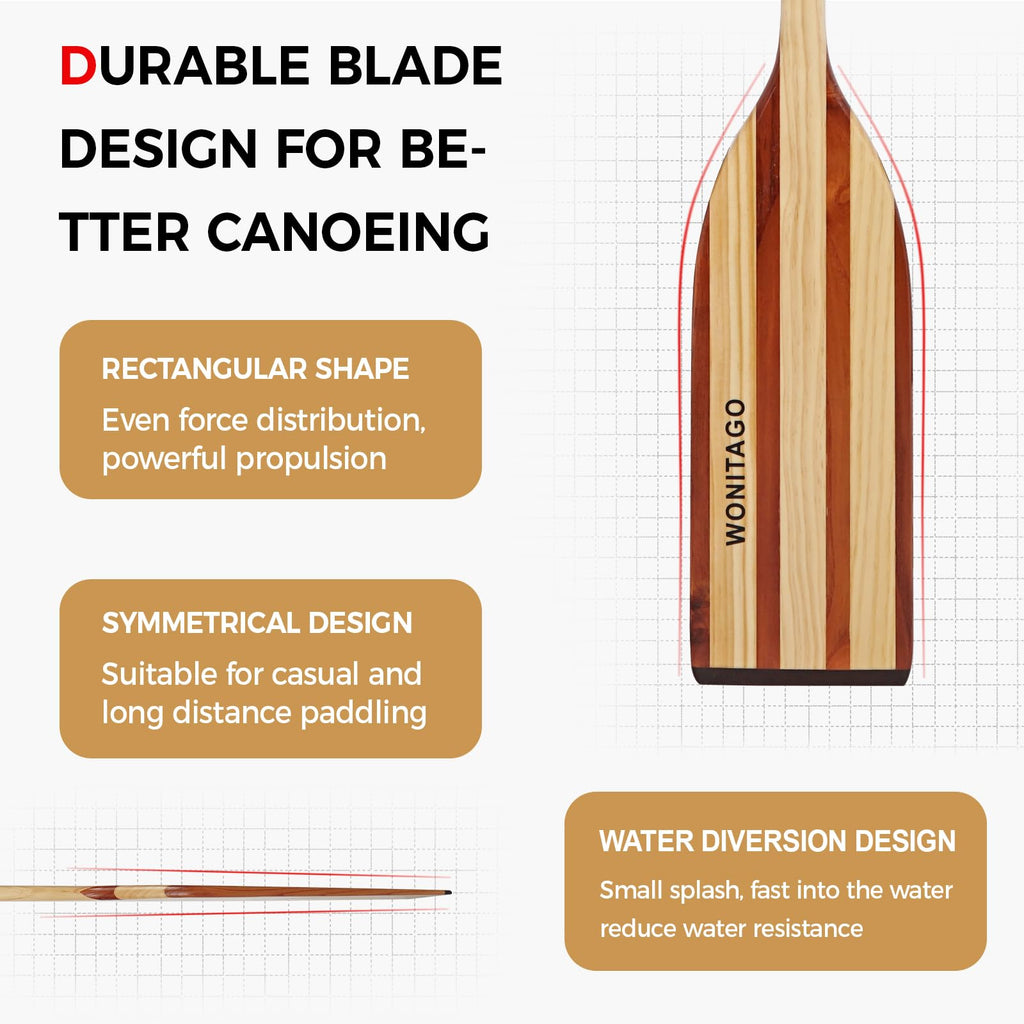 Wooden Canoe Paddle K931
