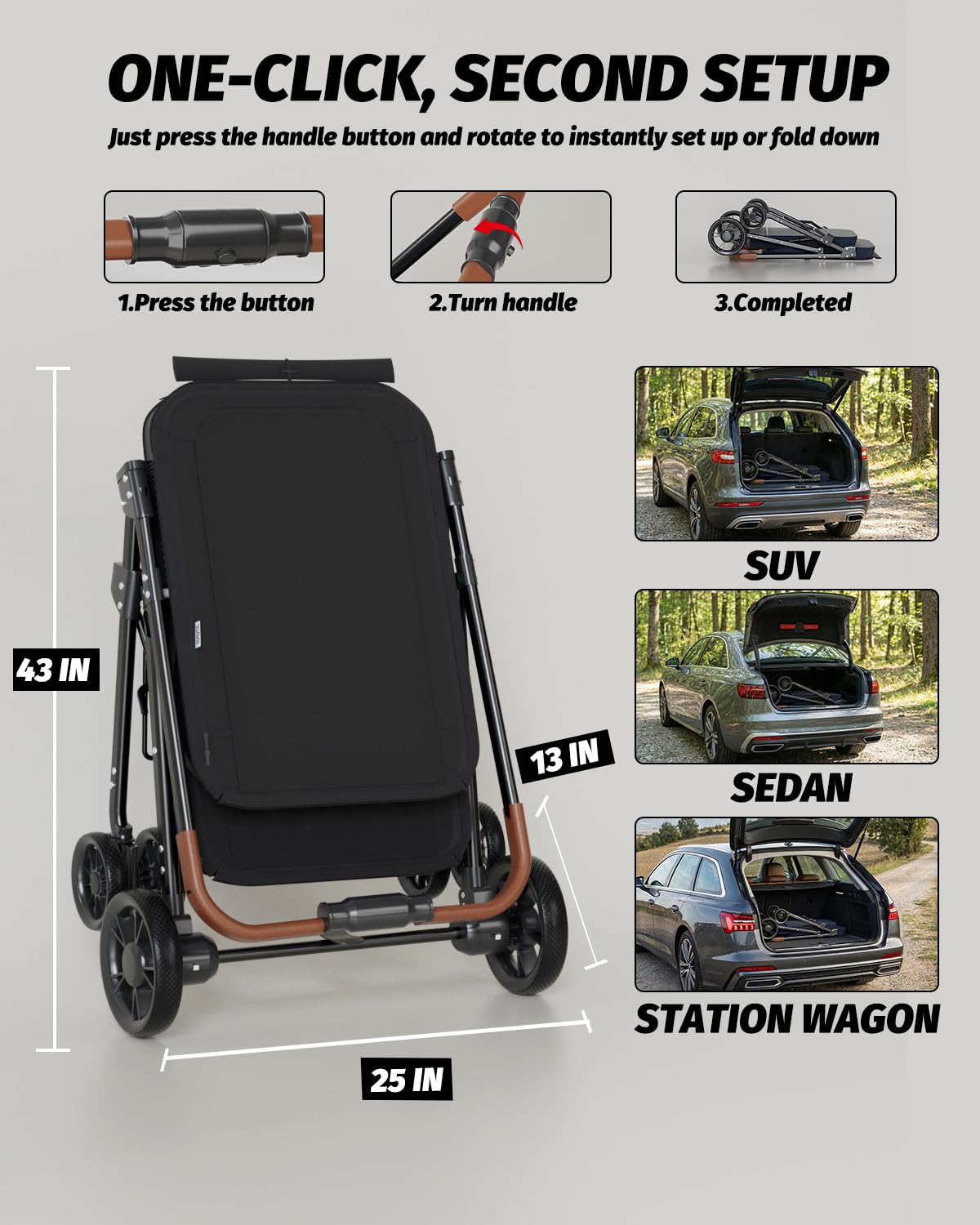 Black Dog Stroller U7295