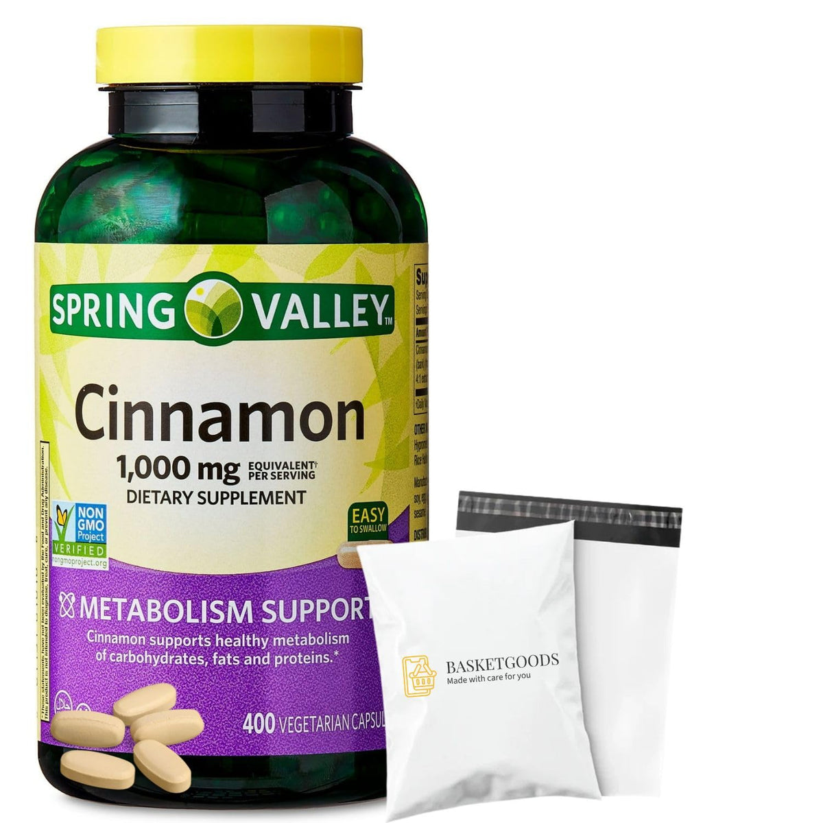 Cinnamon 1000 mg Vegetarian Capsules Herbal Supplement W85330
