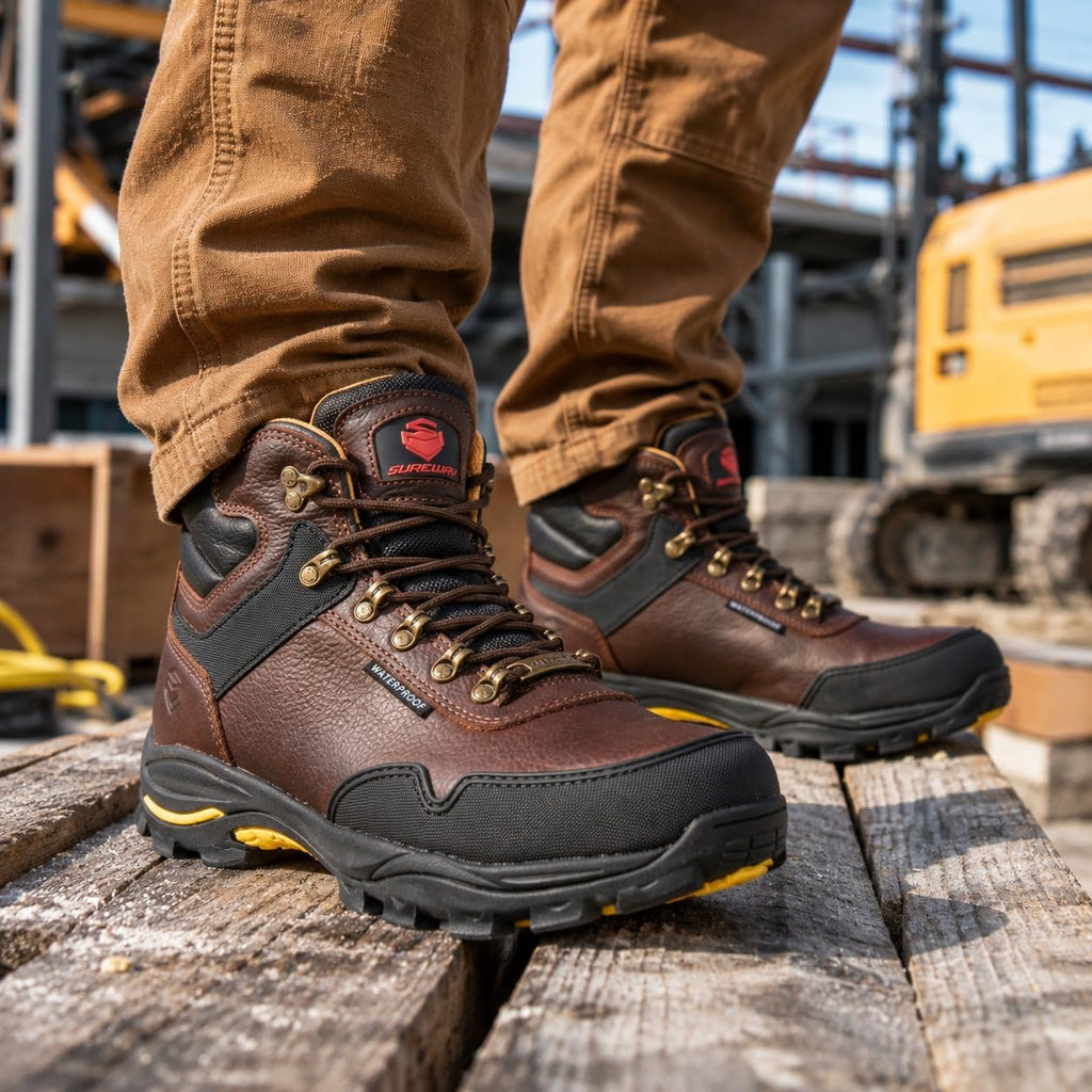 6 Inch Waterproof Leather Work Boots C22871