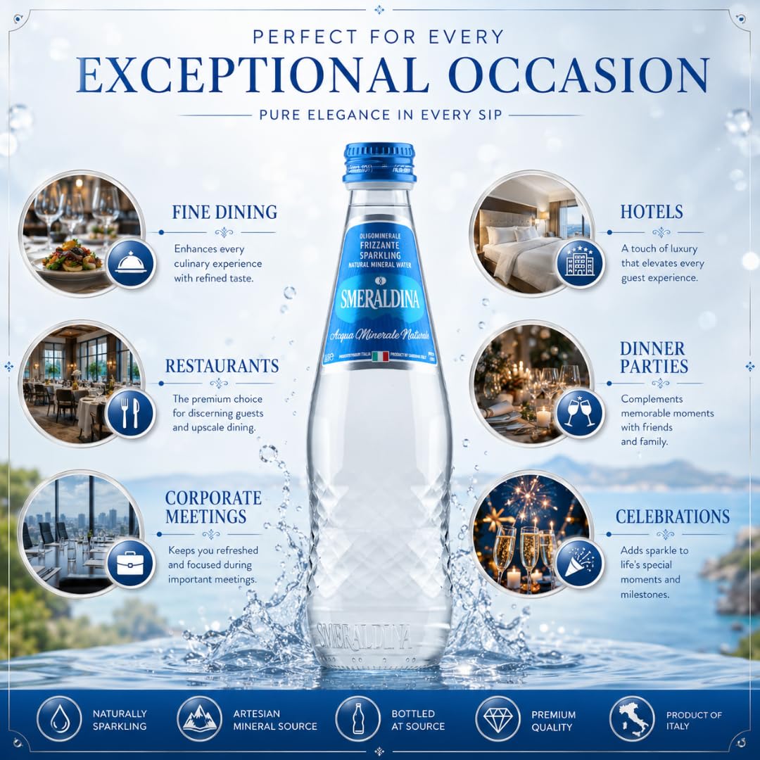 Sparkling Natural Mineral Water 11.2 fl oz Pack of 12 L632336