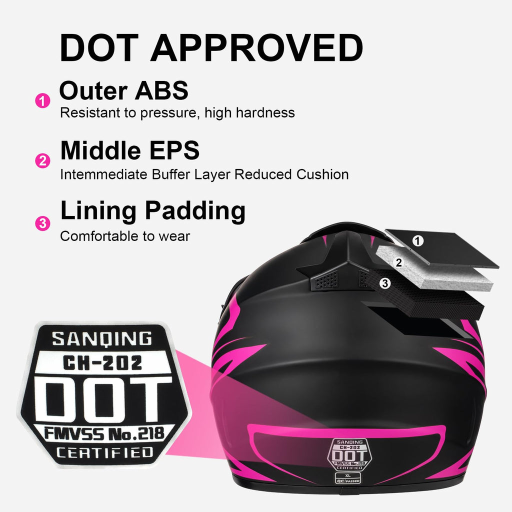Kids DOT Approved Full Face Motocross Helmet A128