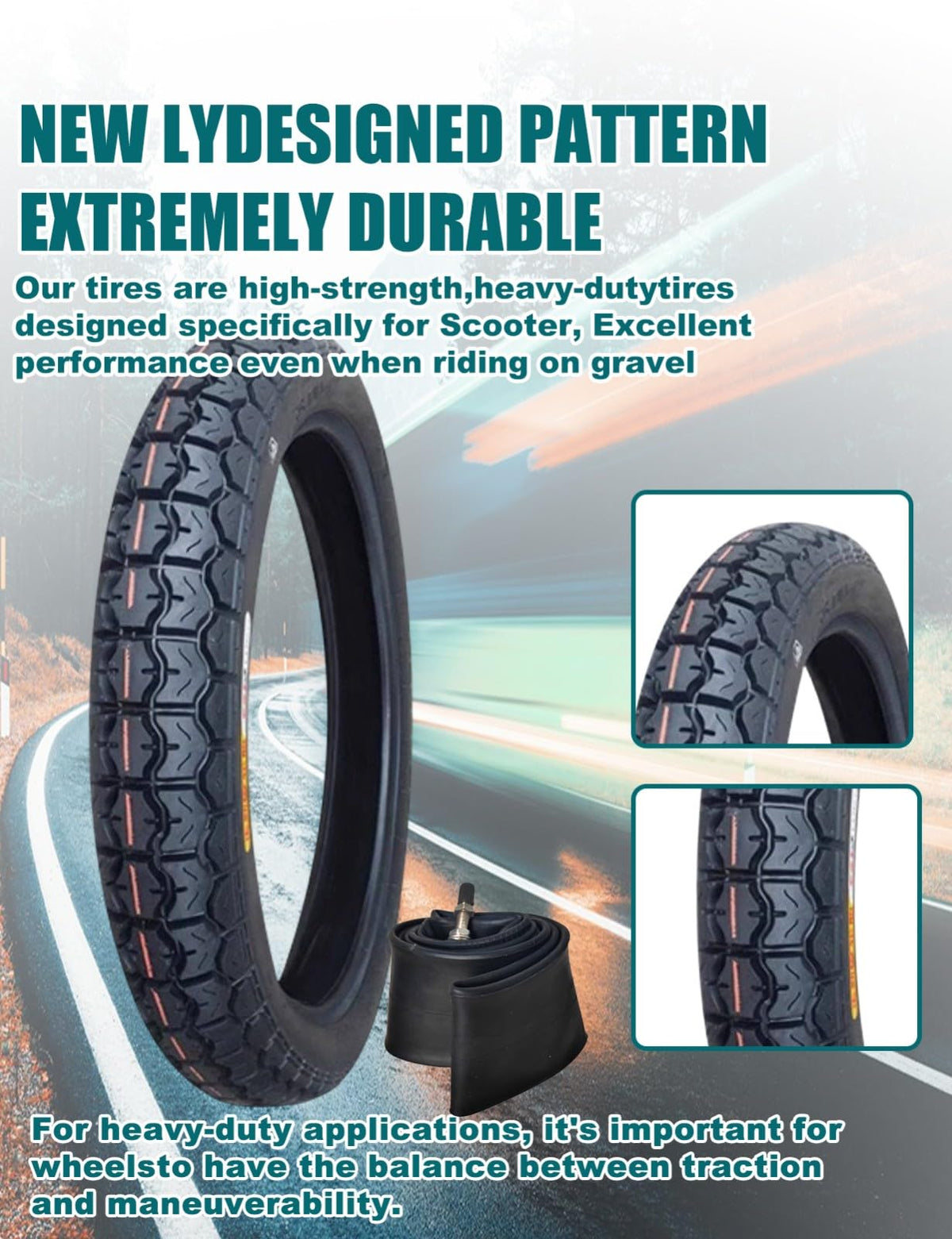 3.00-17 Dirt Bike Tire and Inner Tube Set S9171