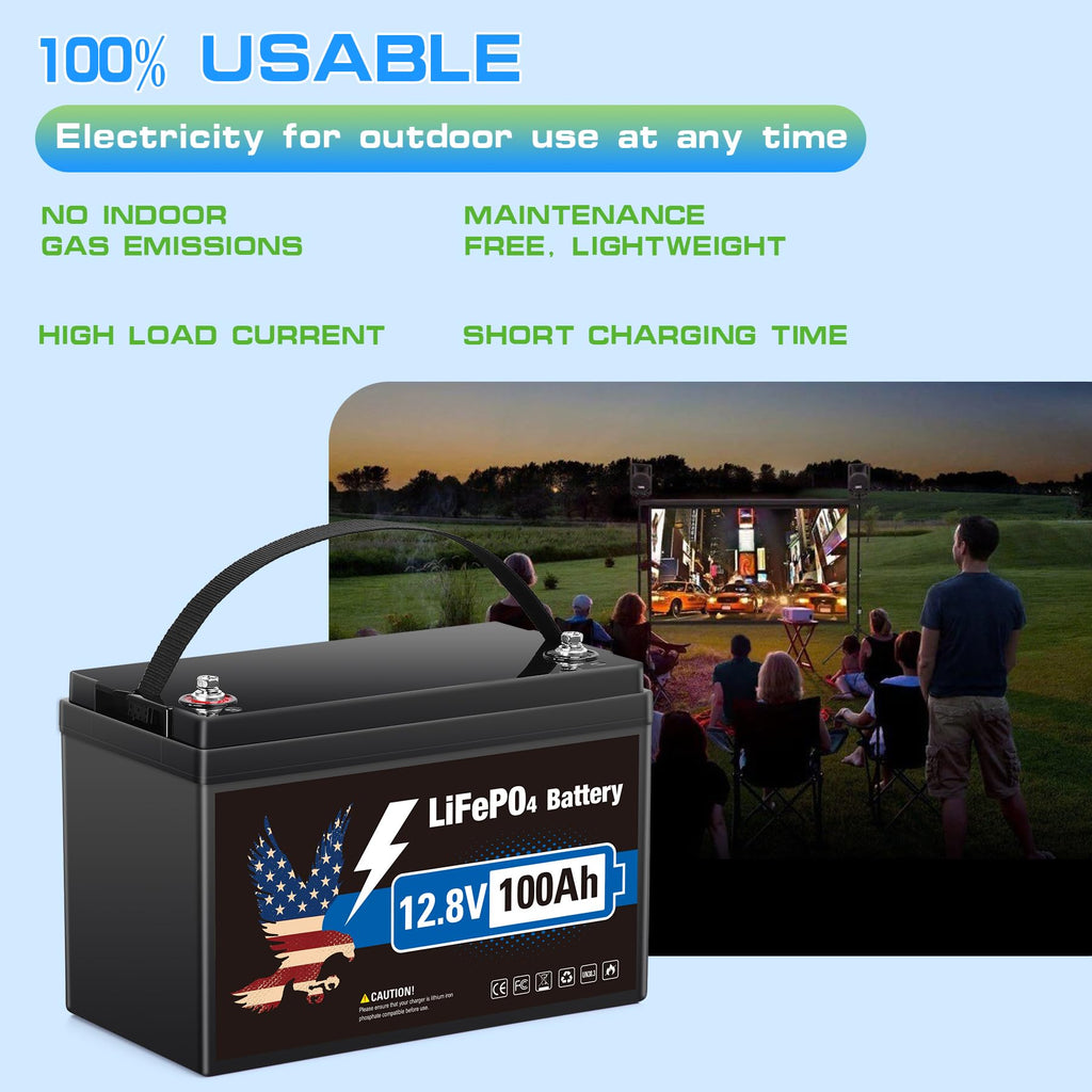 12V 100Ah LiFePO4 Lithium Battery Group 31 J842