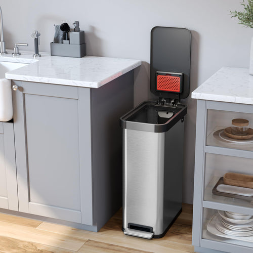 13.2 Gal / 50L Slim Step Pedal Kitchen Trash Can P190045