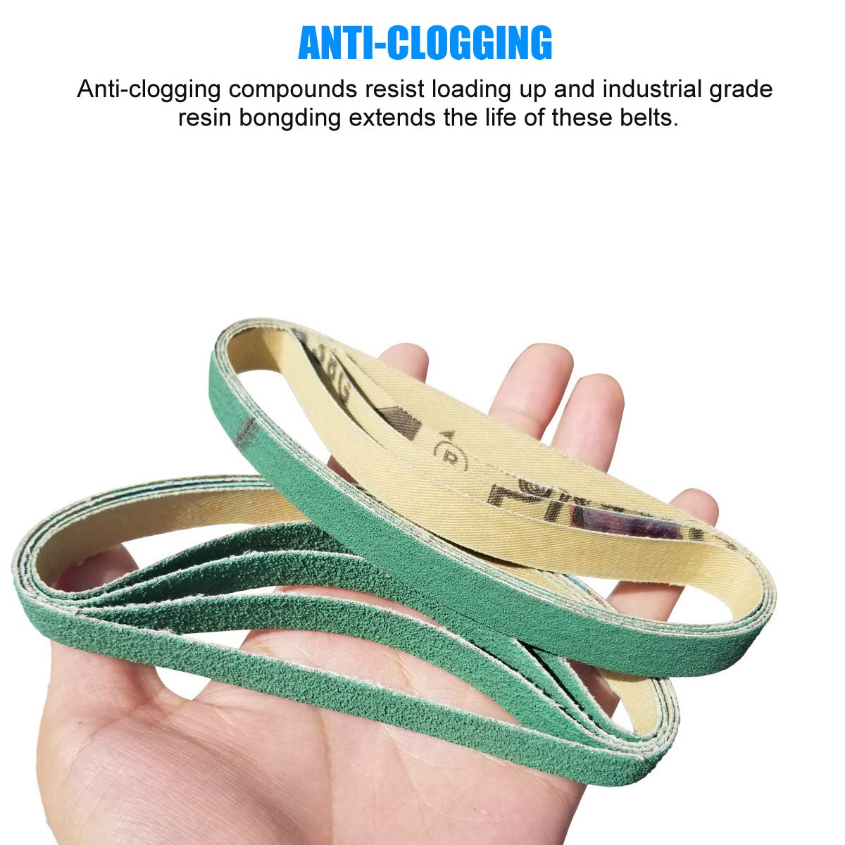 24 Pack 1/2" x 10" Replacement Knife Sharpener Sander Belt Kit 80/120/240/400/1000/1200 Grits Q76675