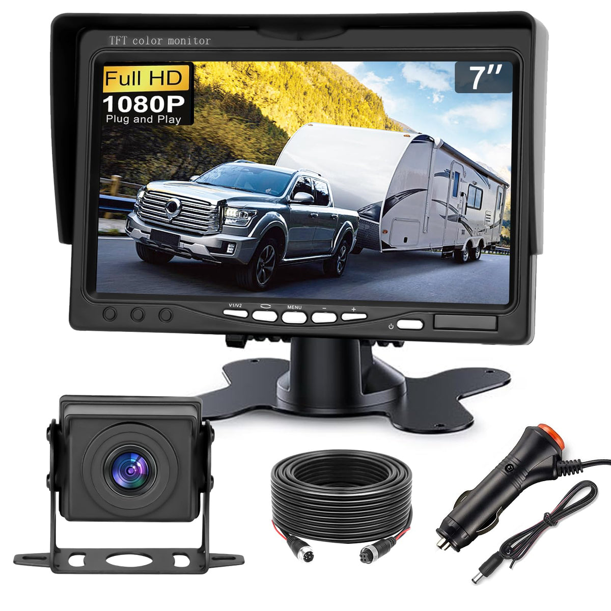 7 Inch Waterproof Wired Backup Camera System R7389