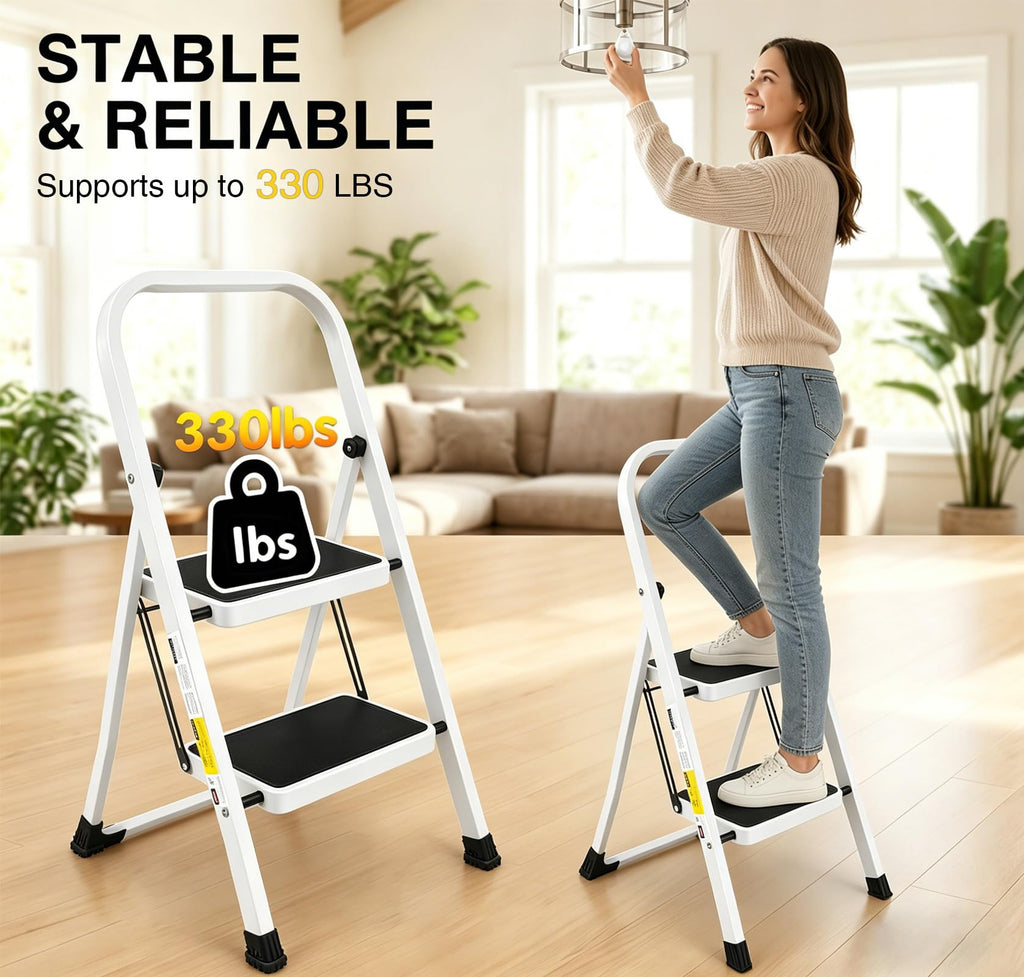 2 Step Folding Stool with Anti-Slip Pedal G3985