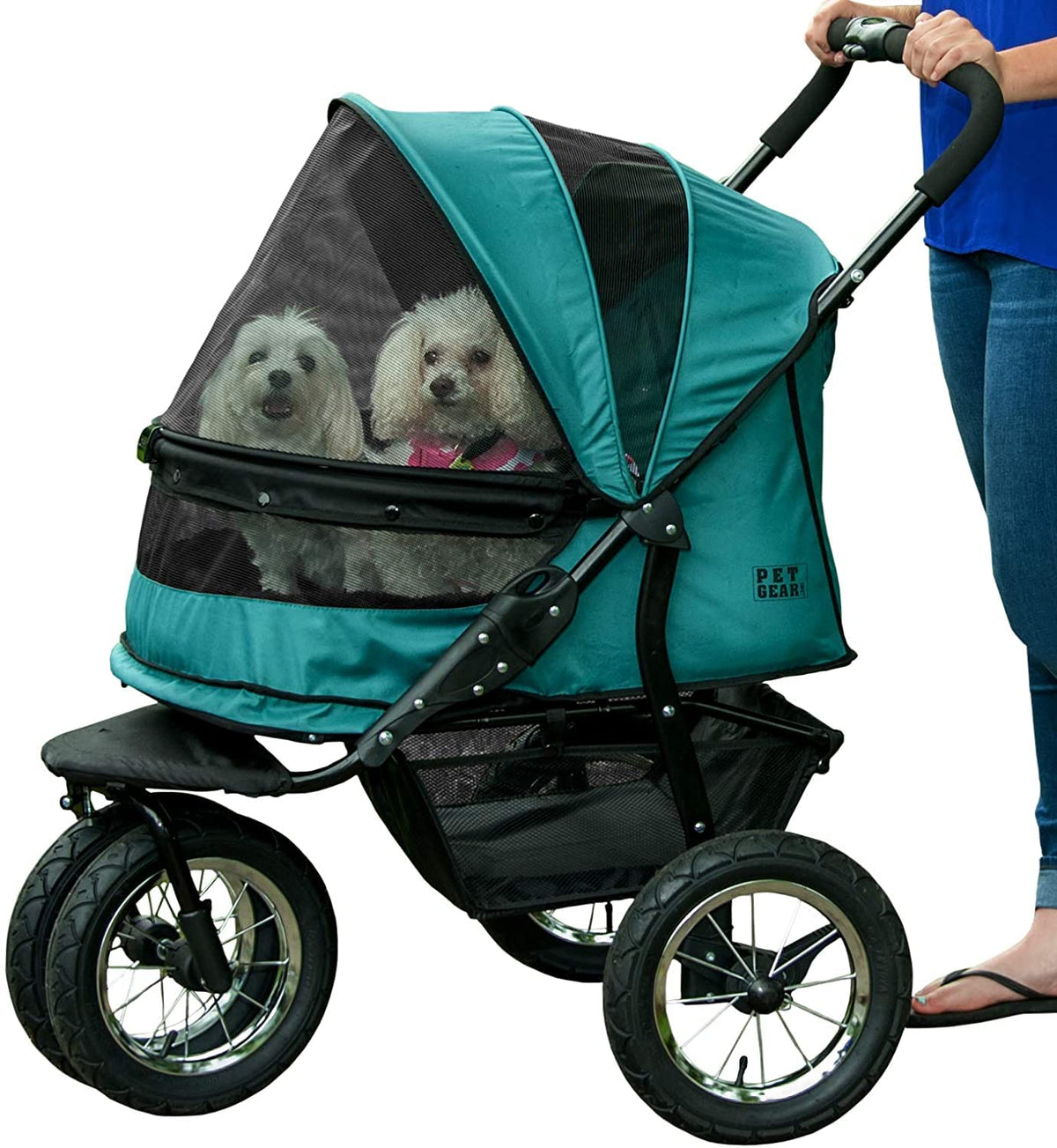 Double Pet Stroller with Weather Cover P26112