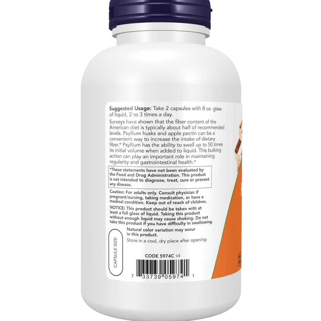 Psyllium Husk Caps 700 mg with Apple Pectin Y9874