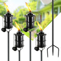 4 Pcs 59In 16oz Metal Citronella Torches M5350
