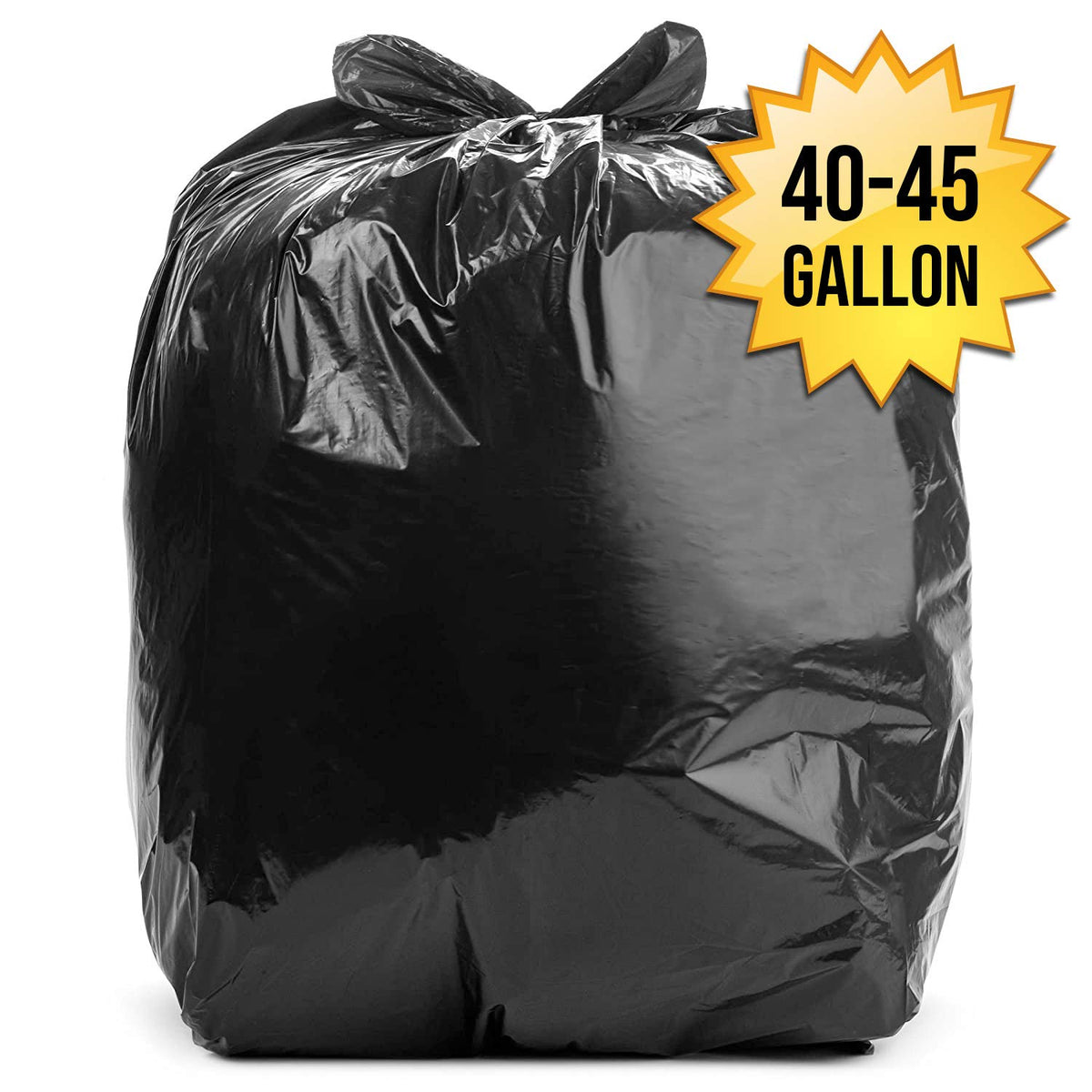 Black 40-45 Gal Trash Bags, 1.5 MIL, 100 Pk B3292