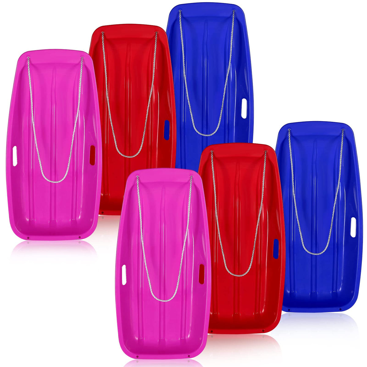 6 Pcs 35 in Plastic Snow Sled T31426