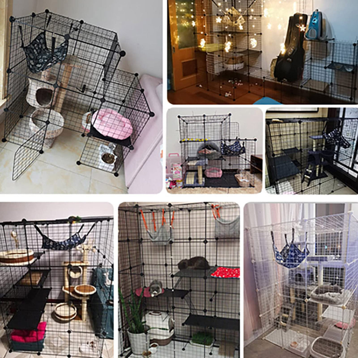Metal Wire Small Animal Cage 111 * 111 * 146cm H531