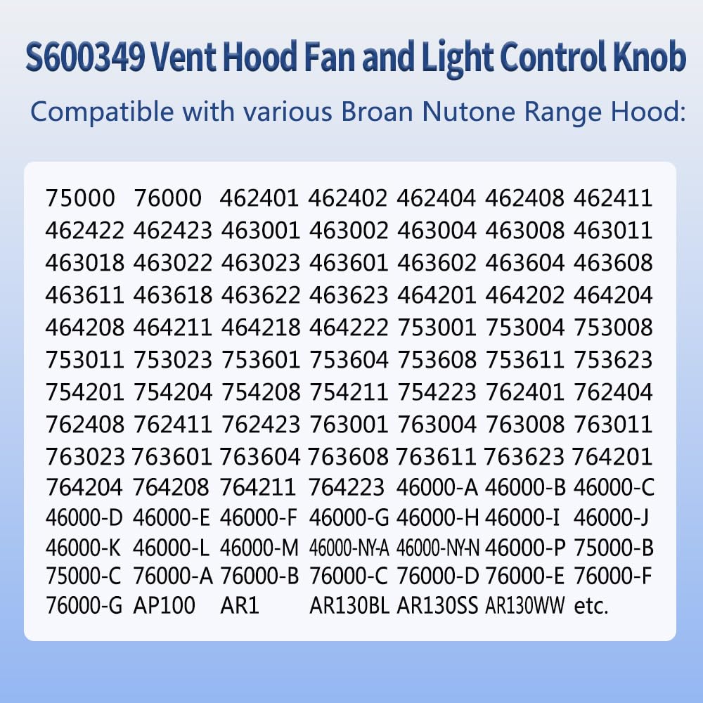 White Range Hood Knob 2Pcs K997327