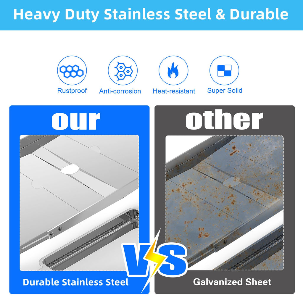 Adjustable Stainless Steel Grill Grease Tray with Catch Pan M297