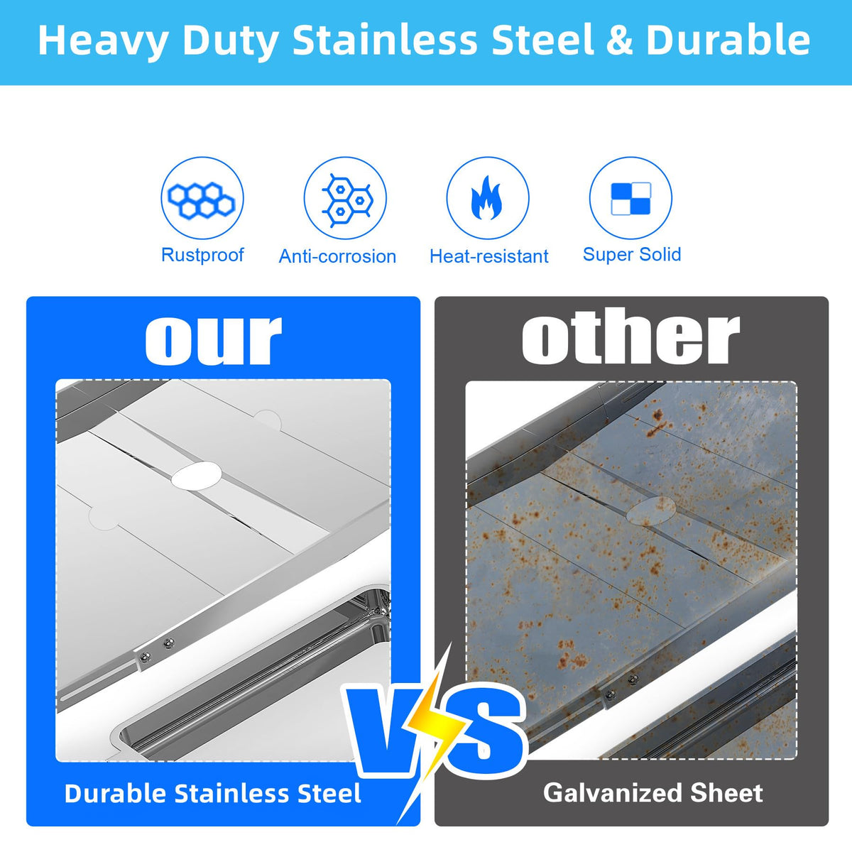 Adjustable Stainless Steel Grill Grease Tray with Catch Pan M297