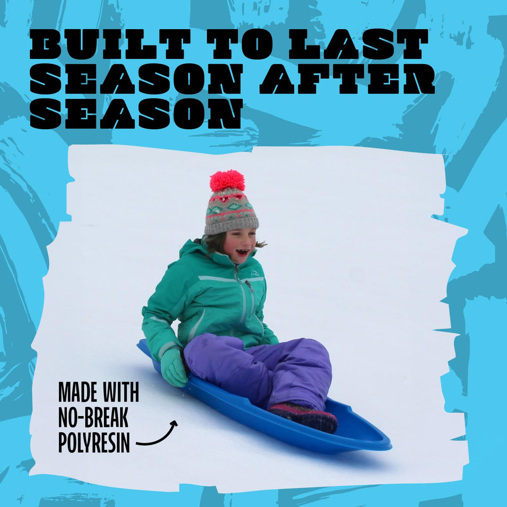 48 Inch Toboggan Style Plastic Snow Sled 3-Pack Y8264