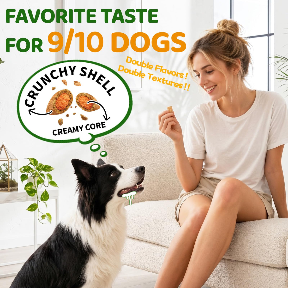 Flea and Tick Prevention for Dogs Chewables with Multivitamins, 500ct J797