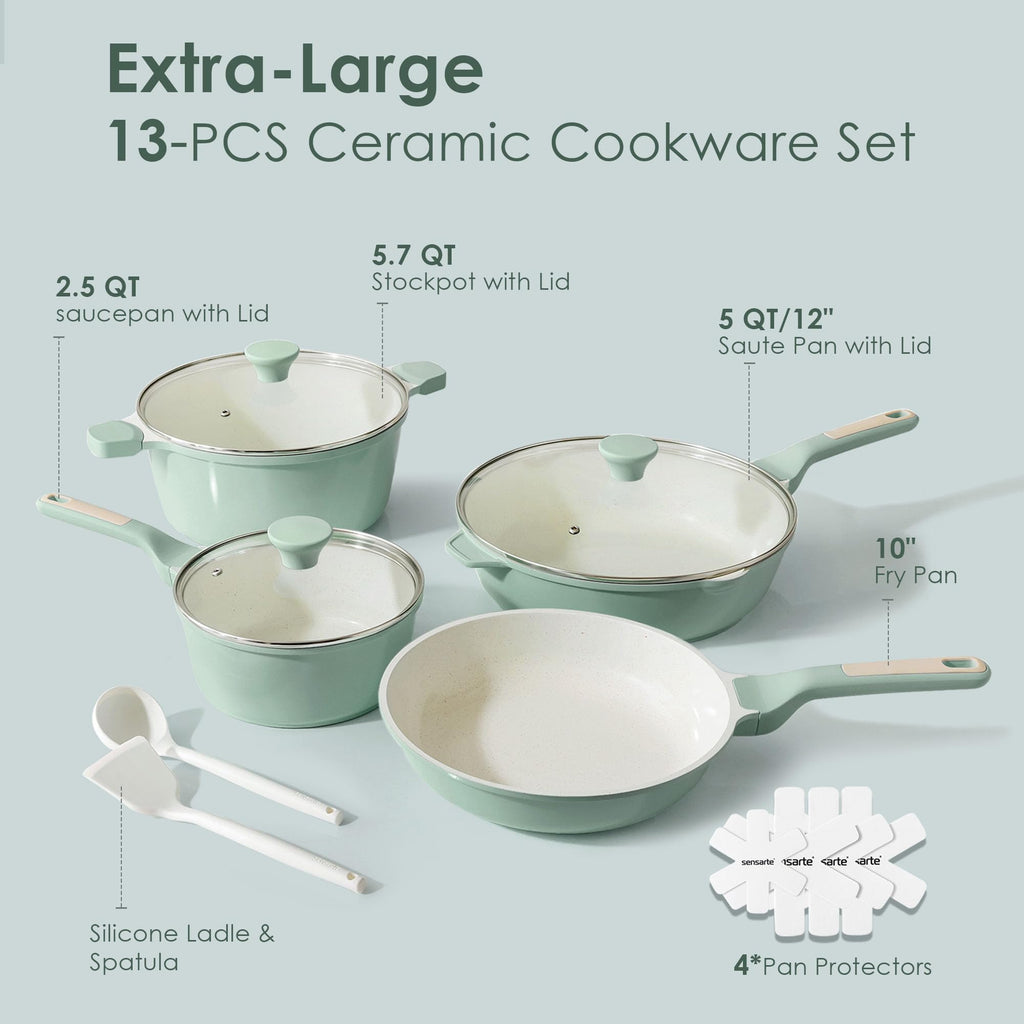 13-Piece Nonstick Ceramic Cookware Set E843