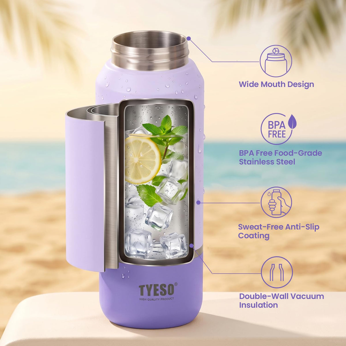 68oz Insulated Stainless Steel Water Bottle V7344