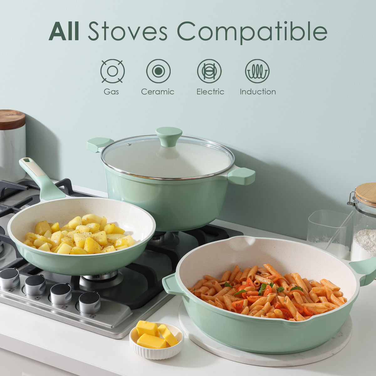 13-Piece Nonstick Ceramic Cookware Set E843