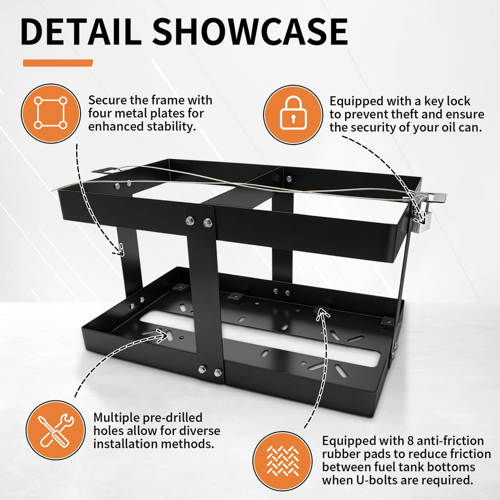 5 Gallon Fuel Jug Holder with Lock A32005