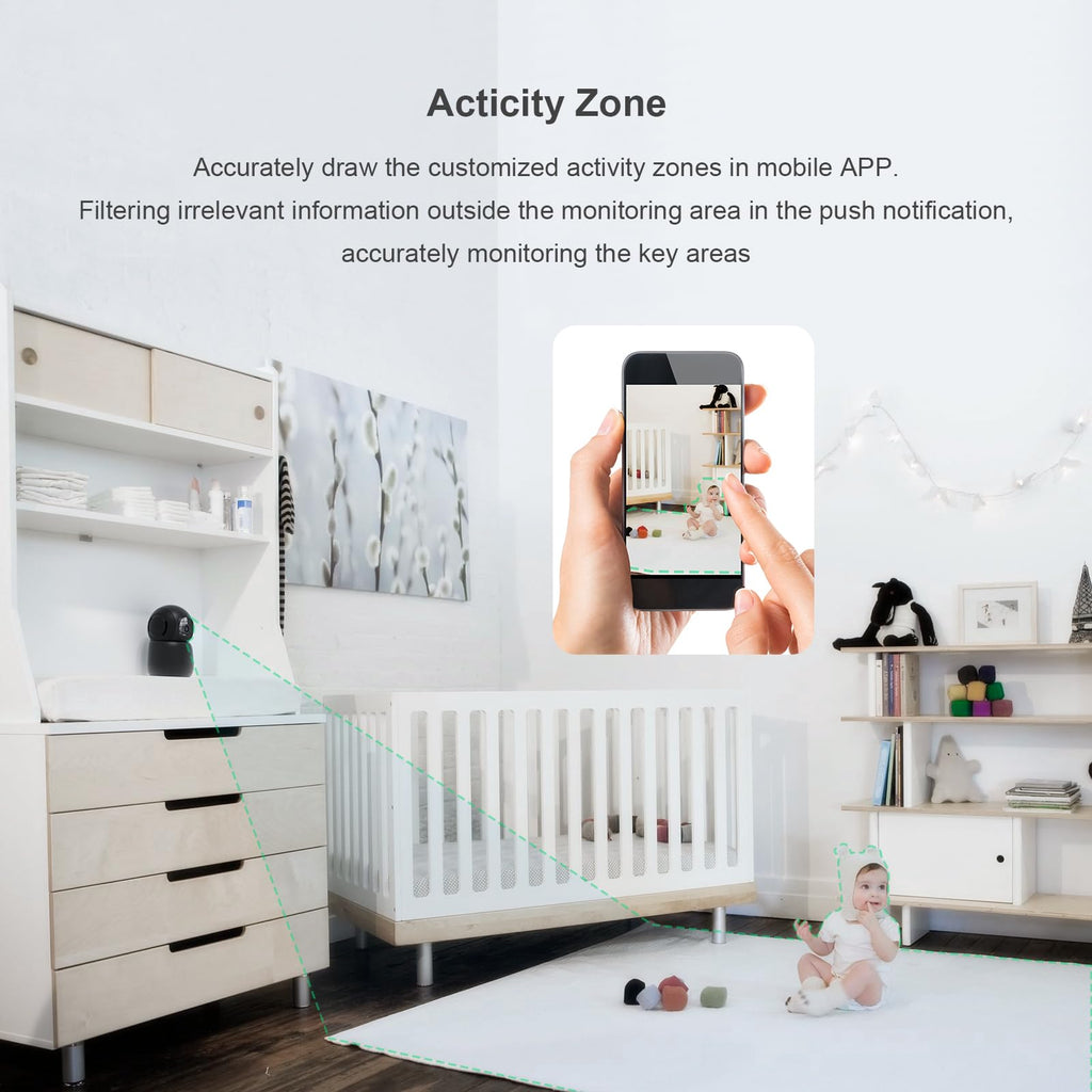 Black 2K Indoor Security Camera A67140