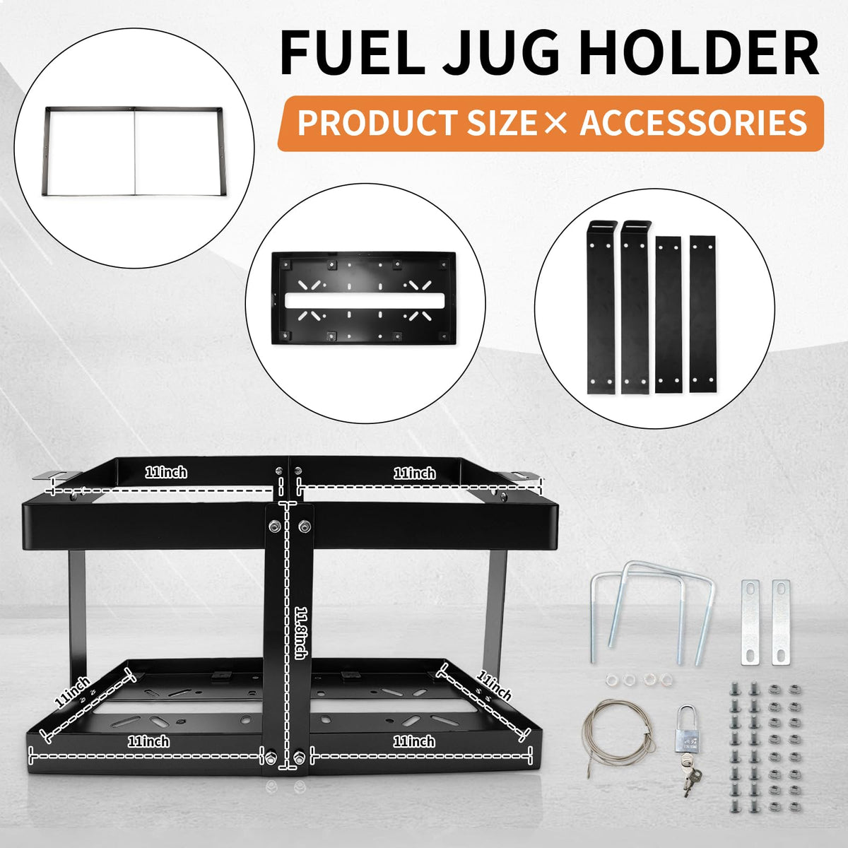 5 Gallon Fuel Jug Holder with Lock A32005