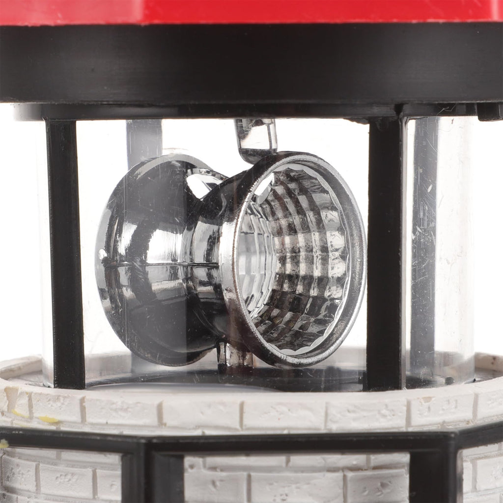 Rotating LED Lighthouse Resin Garden Lamp E658