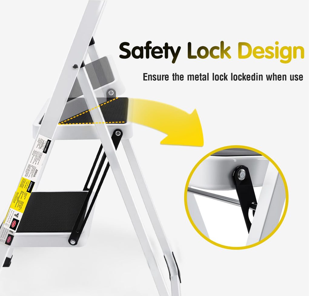 2 Step Folding Stool with Anti-Slip Pedal G3985