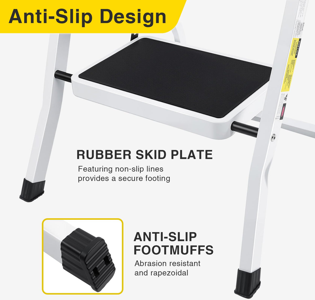 2 Step Folding Stool with Anti-Slip Pedal G3985