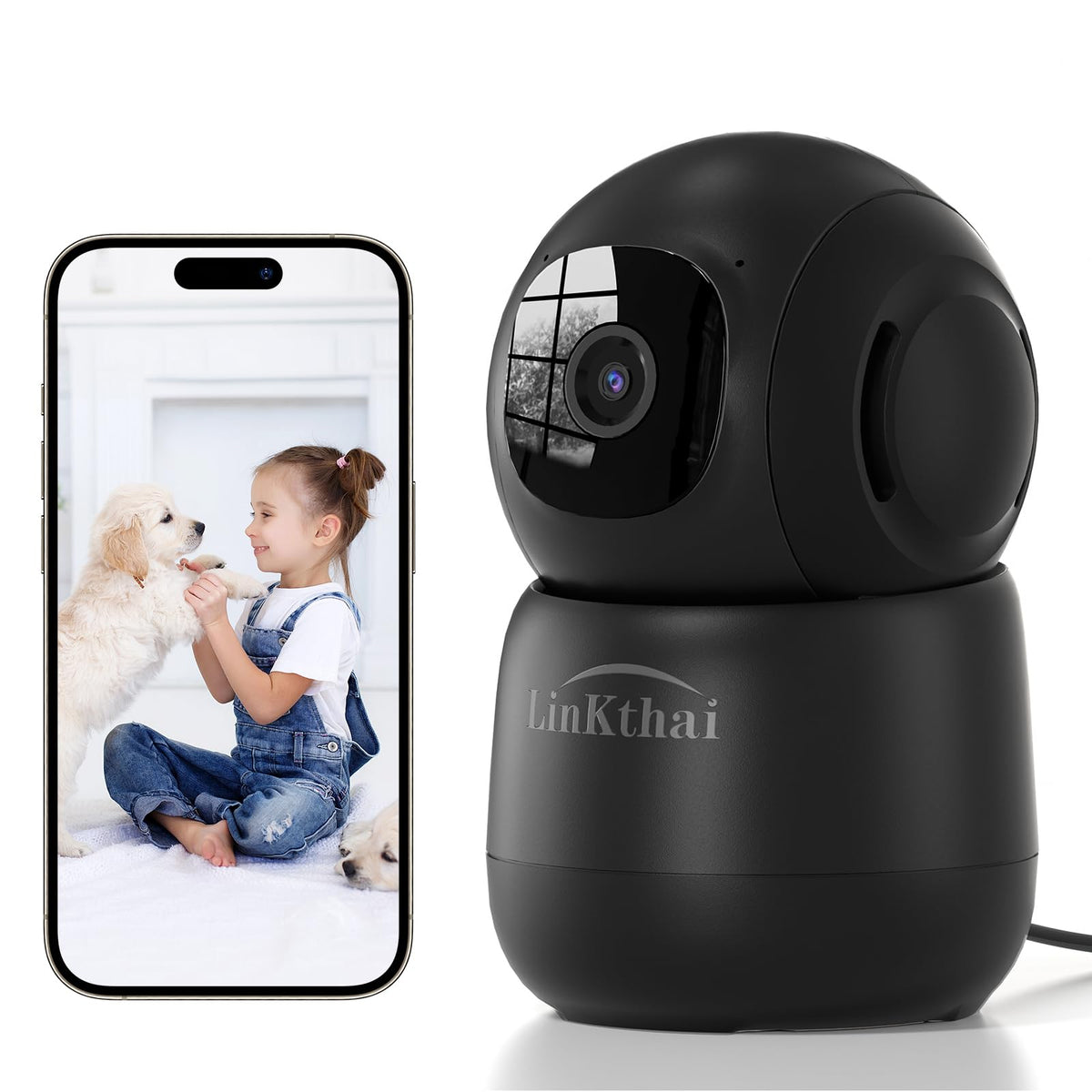 Black 2K Indoor Security Camera A67140