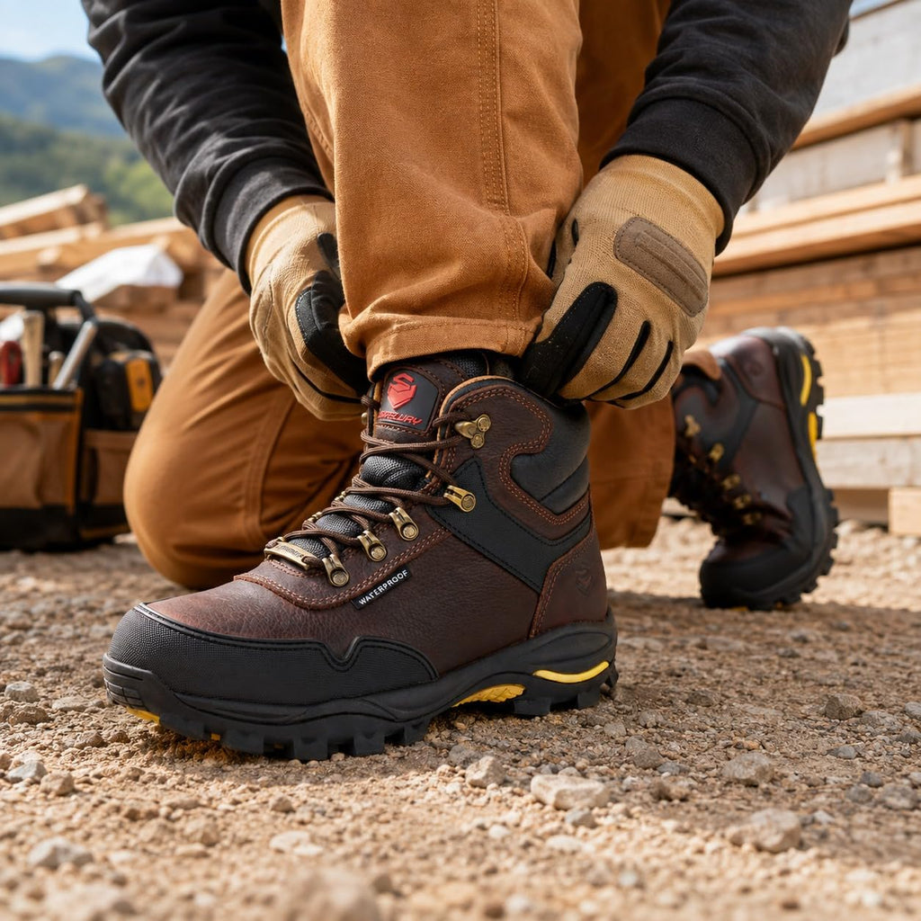 6 Inch Waterproof Leather Work Boots C22871