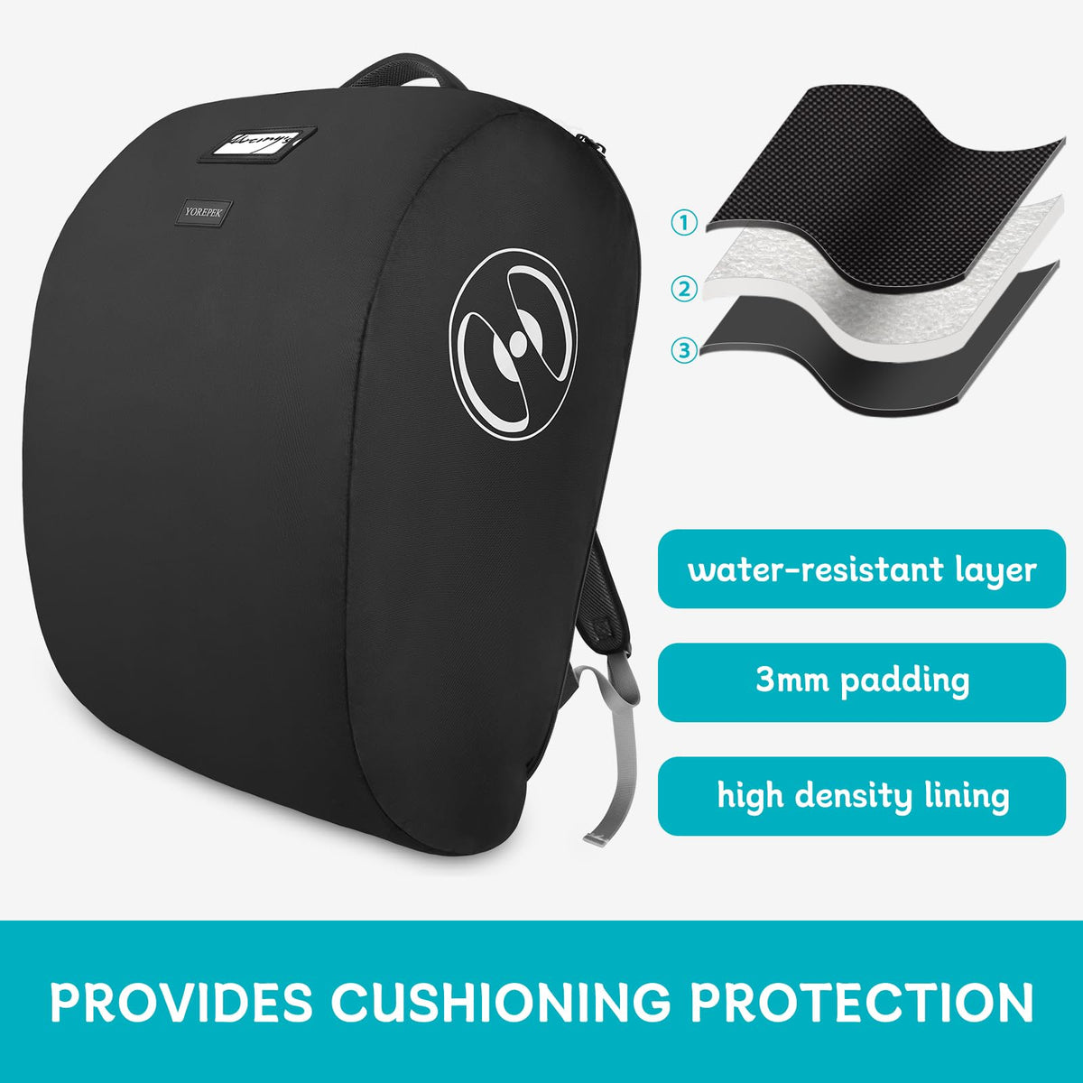 Padded Infant Car Seat Bag with Lockable Zipper C618