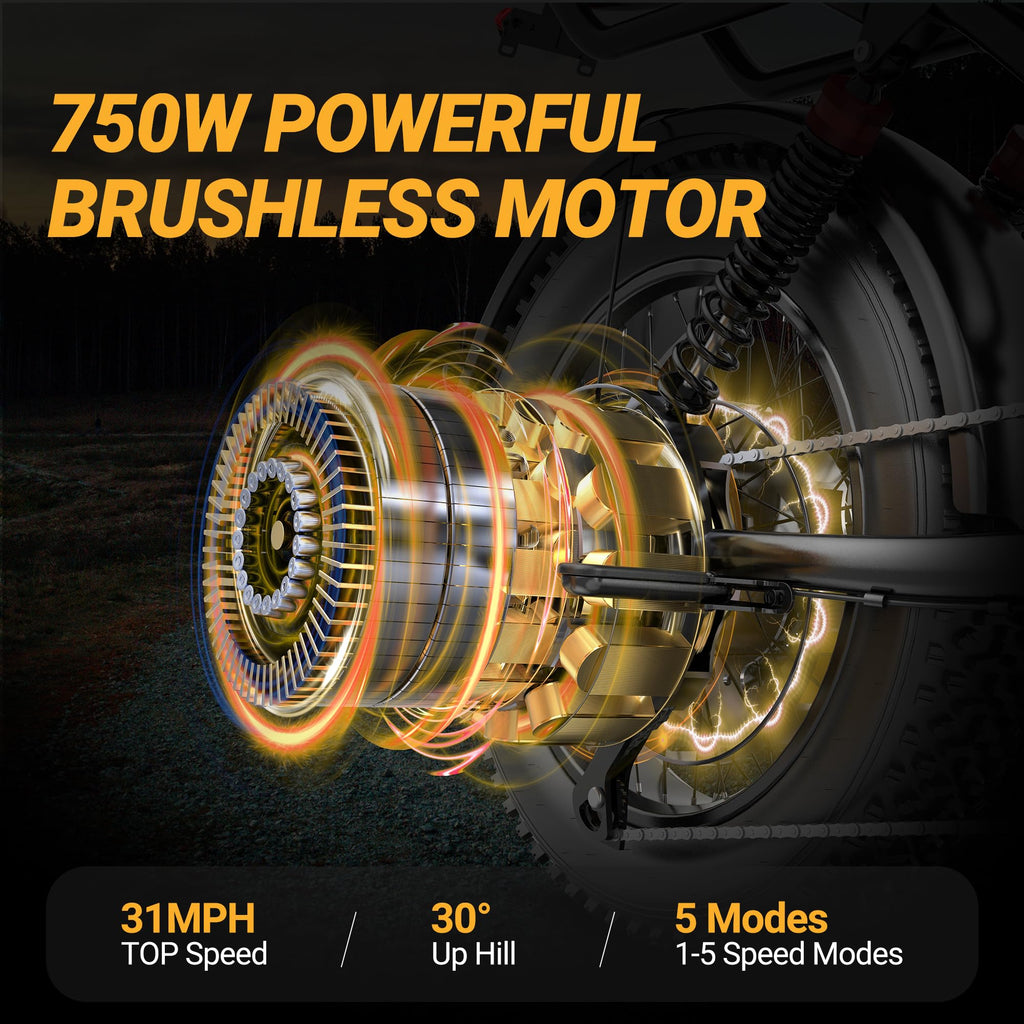 Full Suspension 1500w Motor 31MPH 40-70 Miles 48V 960Wh Removable Battery 20-Inch Fat Tires Electric ebike S617