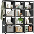 Black 12 Cube Metal Bookcase G781