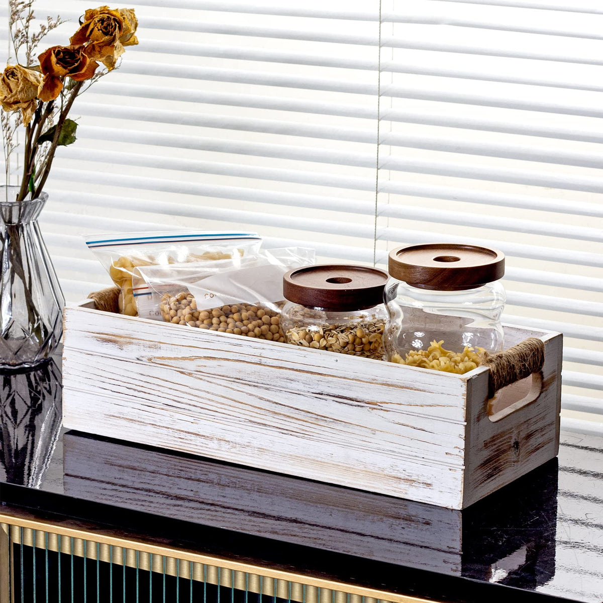 Rustic Wooden Toilet Paper Holder Q8779