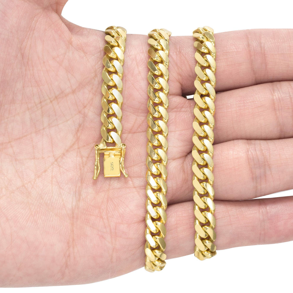 14k Yellow Gold Cuban Link Chain Necklace L17215