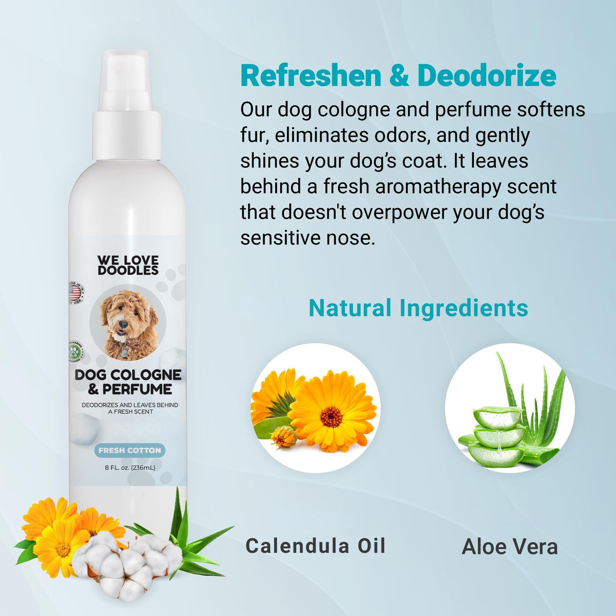 Dog Cologne & Perfume and Large Slicker Brush Bundle C3334
