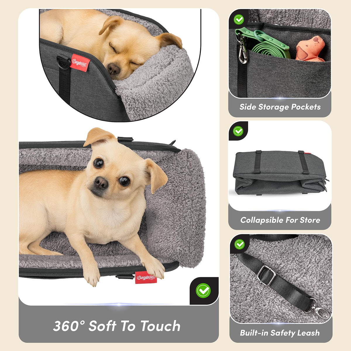 Grey Dog Car Seat I724394