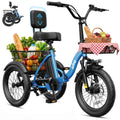 1200W Folding Electric Trike with Cargo Rack F561269