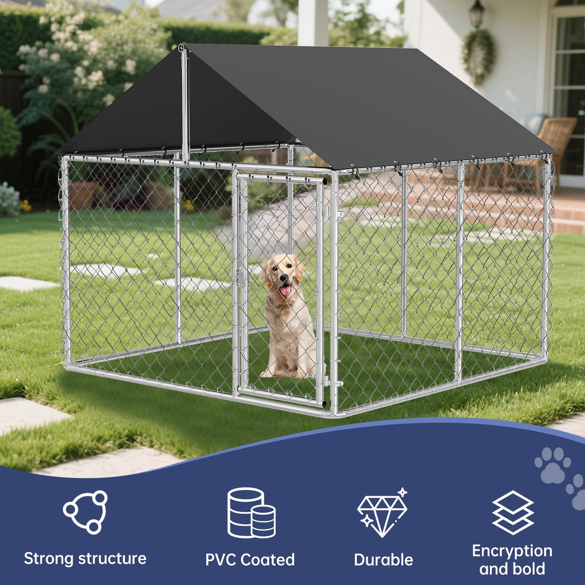 Heavy Duty Steel Mesh Dog Kennel S5258