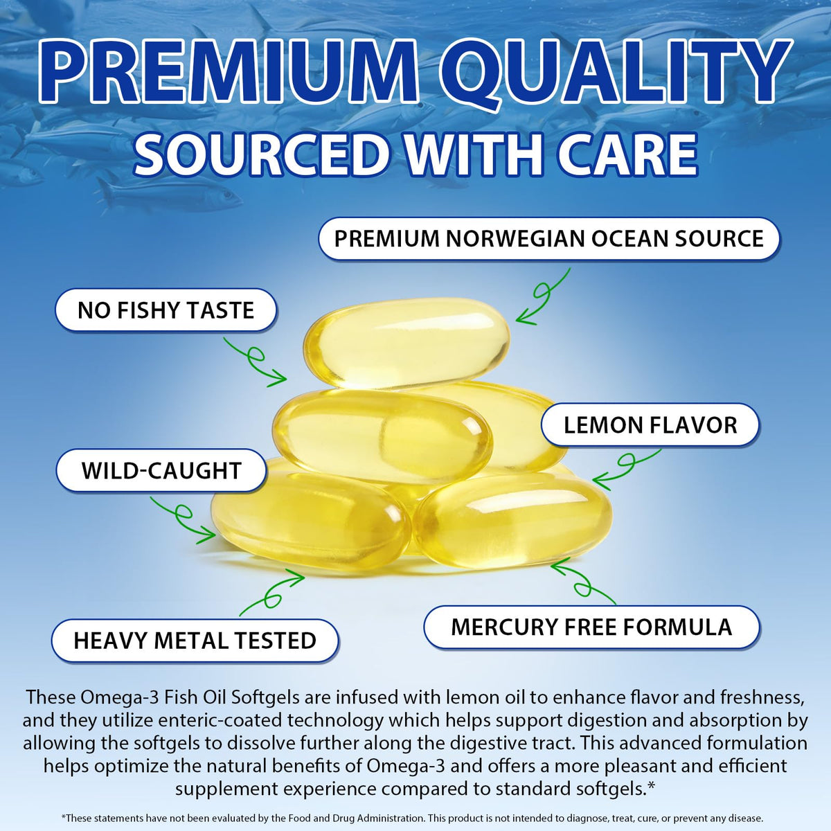 Omega 3 Fish Oil 4200 mg Per Serving 1200 mg EPA 900 mg DHA Lemon Flavor F644