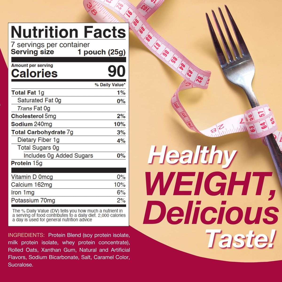 High Protein Sugar Free Instant Oatmeal 7ct E18045