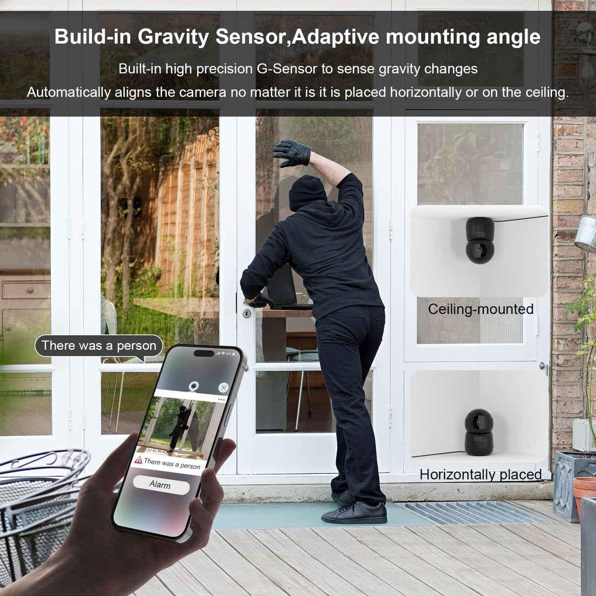 Black 2K Indoor Security Camera A67140