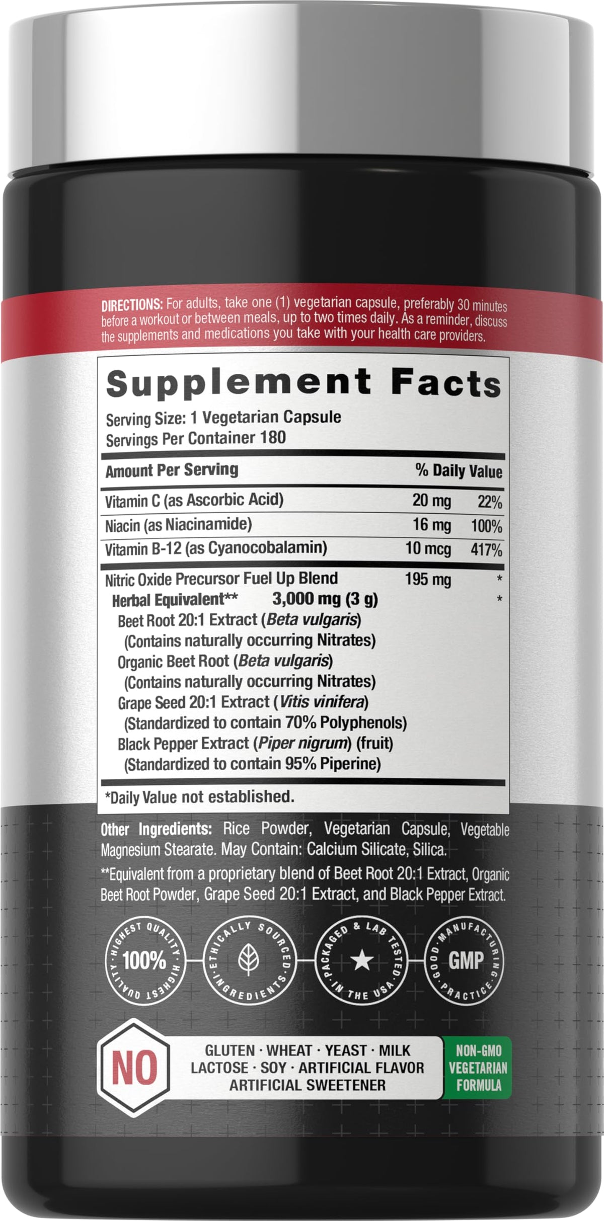 Beet Root Capsules 180 Count R56115